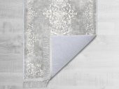 Kaymaz Taban Dijital Baskı Kadife Halı Alberta Gri 80x300 cm - 2