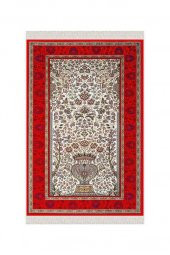 Gülsüm Kadife Seccade Kırmızı - 5
