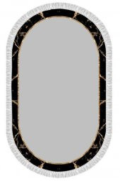 Oval Saçaklı 2li Banyo Paspas Takımı Space Gri - 4