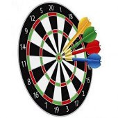 4 OKLU ÇİFT TARAFLI DART TAHTASI OYUN SETİ 12'' - 1