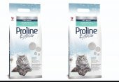 PROLINE EXTRA SODIUM BENTONİT GRİ TOPAKLANAN KEDİ KUMU 2 X 10 LT - 1