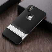 Apple iPhone X Kılıf  Evastore Standlı Verus Kapak - 1