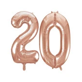 20.Yaş Folyo Balon Seti Rose Gold 40 cm - 1