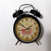 Klasik Retro Fosforlu Işıklı Sessiz Kayar Saniyeli Çalar Saat thumbnail 2