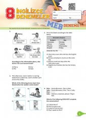 8. Sınıf OVERCOME LGS (İngilizce 16 Deneme Sınavı + MEB LGS Soruları) - 7