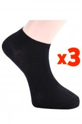 Tüter Siyah Bilek Boy Kadın Çorabı 3lü Set - 1