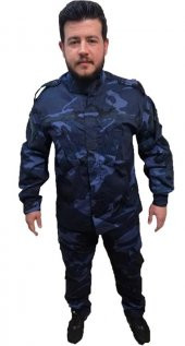 Mavi Kamuflaj Alt-Üst Kamuflaj Desenli Outdoor Askeri akım - 3