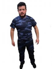 Mavi Kamuflaj Alt-Üst Kamuflaj Desenli Outdoor Askeri akım - 5