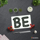 DECORİTA Cam Kesme Tahtası- Being Temalı - 1