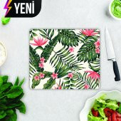 DECORITA Cam Kesme Tahtası- Botanik Desen - 2