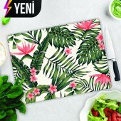 DECORITA Cam Kesme Tahtası- Botanik Desen - 3