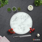 DECORITA Cam Kesme Tahtası- Klasik Mermer Görünümlü - 4