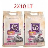 Mırmır Bentonit Topaklanan Bebek Pudralı 10 lt 2li Paket Kedi Kumu - 1