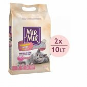 Mırmır Bentonit Topaklanan Bebek Pudralı 10 lt 2li Paket Kedi Kumu - 2