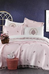 Fransız Güpürlü Nakışlı Alya Gelin Seti Pudra thumbnail 2