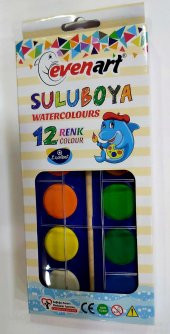 SULU BOYA 12 RENK 28 MM BÜYÜK BOY EVENART - 1
