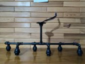 Demir boru Sarı Ampulden, Endüstriyel Malzeme Rustik Avize thumbnail 7