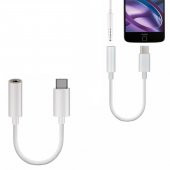 FitPlus JH-022 Type-C to 3.5mm Kulaklık Dönüştürücü Kablo Beyaz - 2