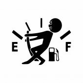 Benzin Kapağı Sticker - Fuel Sticker - İbreyi Tutan Adam Sticker - 2