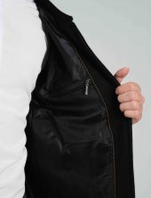 Çizgi Triko Erkek Hakim Yaka Astarlı Triko Mont Fermuarlı Desenli Kol Ve Bel Lastikli Çelik Örgü - 11