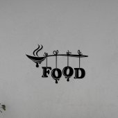 Mutfak Yazısı Food Ahşap Dekoratif Duvar Süsü - 2