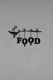 Mutfak Yazısı Food Ahşap Dekoratif Duvar Süsü - 6
