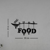 Mutfak Yazısı Food Ahşap Dekoratif Duvar Süsü - 10