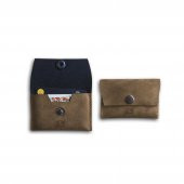 Giftome Unisex Taba Suni Deri Madeni Para Cüzdanı & Kartlık %100 Özel El Yapımı Savana Serisi II - 1