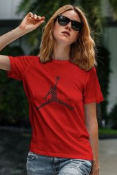 Air Jordan 16 Kırmızı NBA Kadın Tshirt - Tişört - 1