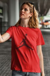 Air Jordan 16 Kırmızı NBA Kadın Tshirt - Tişört - 2