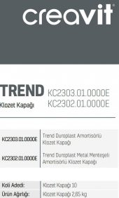 Creavit TP324 Trend Asma Klozet + Trend Duroplast Yavaş Kapanan Klozet Kapağı - 6