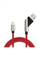 Soultech 2.4 A Type C ( Android ) Hızlı Data Şarj Kablosu Kırmızı DK028K - 1