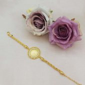 Altın Kaplama Çeyrek Altınlı Zirkon Taşlı Kadın Bileklik - 2