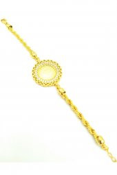Altın Kaplama Çeyrek Altınlı Zirkon Taşlı Kadın Bileklik - 3