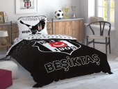 Taç Lisanslı Beşiktaş Marşlı Logo Tek Kişilik Nevresim Takımı - 1