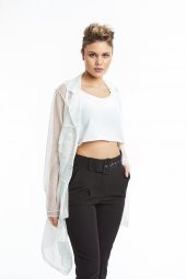 Uzun Kol File Ceket Ekru 20Y37015-16 - 1