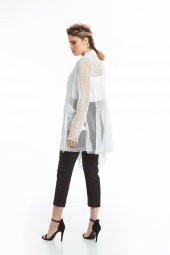 Uzun Kol File Ceket Ekru 20Y37015-16 - 3