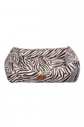 Dubex Makaron Kedi Köpek Yatağı Kahve Zebra Small - 1