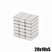 5 Adet Blok Süper Güçlü Neodyum Mıknatıs NdFeB Magnet - 5