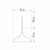 CATA CT-8222 Dekoratif Beyaz Retro Tel Sarkıt, Tekli Modern Avize - 2