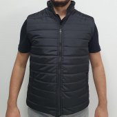 Çizgili Şişme Yelek Kolsuz Ceket Mikro Kumaş Elyaflı İçi Polar Outdoor Renk Seçenekli - 2