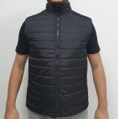 Çizgili Şişme Yelek Kolsuz Ceket Mikro Kumaş Elyaflı İçi Polar Outdoor Renk Seçenekli - 3