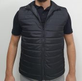 Çizgili Şişme Yelek Kolsuz Ceket Mikro Kumaş Elyaflı İçi Polar Outdoor Renk Seçenekli - 4