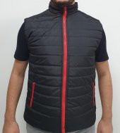 Çizgili Şişme Yelek Kolsuz Ceket Mikro Kumaş Elyaflı İçi Polar Outdoor Renk Seçenekli - 6