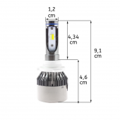 Space Led Far Ampulü Çift Renk Sarı/Beyaz H4-36W-4800LM-12V / LAAM492-1 - 5