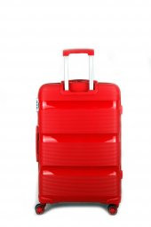 Trendsbag Travel Store Büyük Boy Kırmızı Pp Silikon Valiz - 4