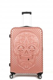 Trendsbag Travel Store Orta Boy S186 Koyu Pembe Kuru Kafa Valiz - 1