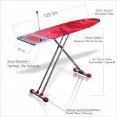 Yüksekliği Ayarlanabilir Ütü Sehpalı Kablo Tutuculu Ütü Masası - 1