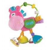 Playgro Zebra Aktivite Oyuncağı Diş Kaşıyıcı Çıngırak Pembe - 1