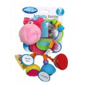 Playgro Zebra Aktivite Oyuncağı Diş Kaşıyıcı Çıngırak Pembe - 2